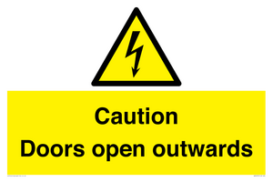 Caution Doors open outwards
